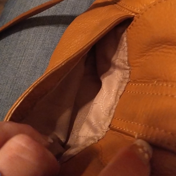 Michael Kors Tan Leather Crossbody Fold over Bag - Picture 3 of 3